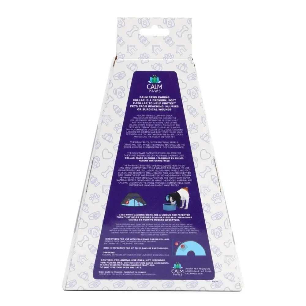 Calm Paws Dog Caring Soft Collar W/Calming Disk (Medium) Neck Size 12
